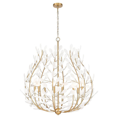 Claudine 8 Light Chandelier 37.75 Inch Tall and 38 Inch Wide by Z Lite - 353-38MGLD
