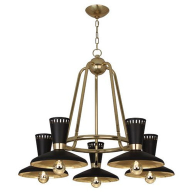 Vortex 5 Light Chandelier 27 Inch Tall and 34 Inch Wide by Robert Abbey - 568_P