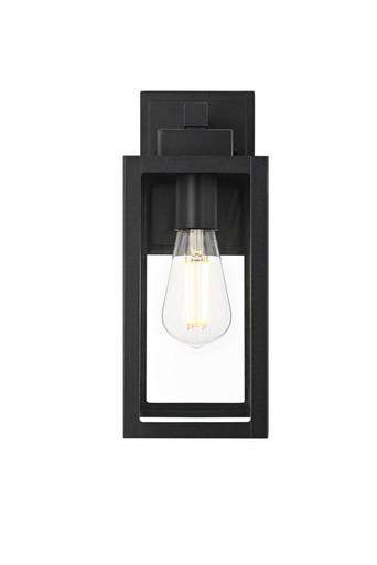 Veda 1 Light Outdoor Wall Mount 13 Inch Tall and 5 Inch Wide by Elegant - OD608W13BK