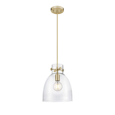 Newton Bell 1 Light Cord Hung Pendant 11.75 and 10 Inch Wide by Innovations - 410-1PM-CB-G412-10CL