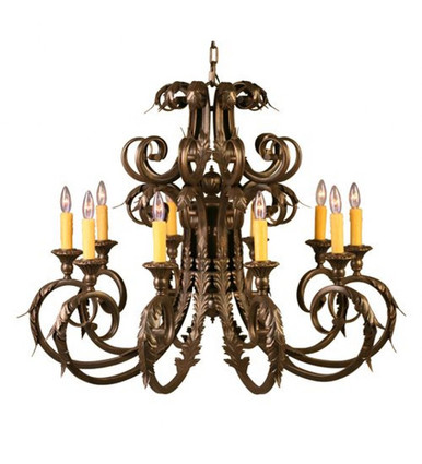 Serratina 10 Light Chandelier 42 Inches Wide by Meyda Tiffany - 119763