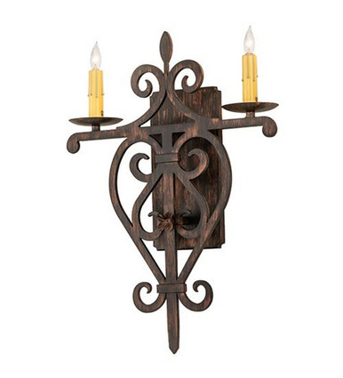 Fleur de Lys 2 Light Wall Sconce 20 x 15 Inches by Meyda Tiffany - 255146