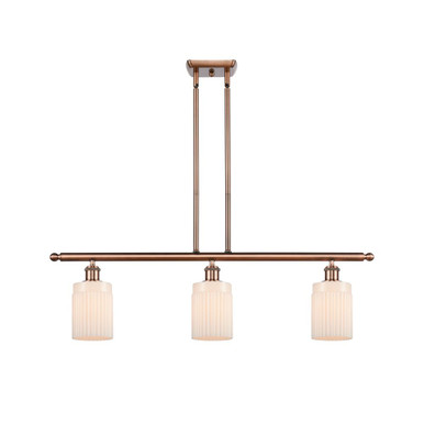 Hadley 100W 3 LED Stem Hung Island 9.5 Inch and 36 Inch Wide by Innovations - 516-3I-G34-LED
