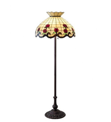 Roseborder 62 Inch High Roseborder Floor Lamp by Meyda Tiffany 1903-62FL-23 - 1903-62FL-23