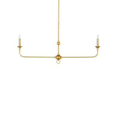 Nottaway 2 Light Linear Chandelier 20.25 x 40 Inches Wide by Currey Company - 9000-1256