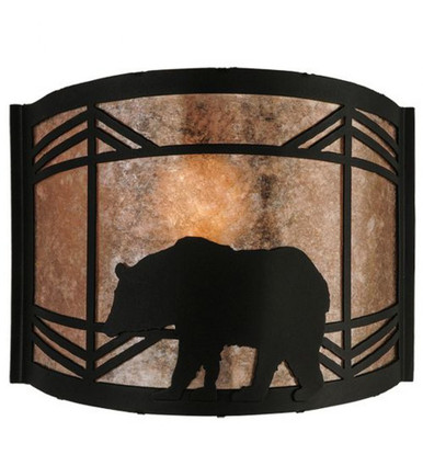 Lone Bear 1 Light Wall Sconce 9.25 x 11.5 Inches by Meyda Tiffany - 22937