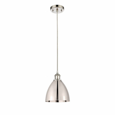 Metal Bristol 1 Light Small Pendant 11.25 Inch Tall by Innovations - 516-1P-PN-MBD-75-PN
