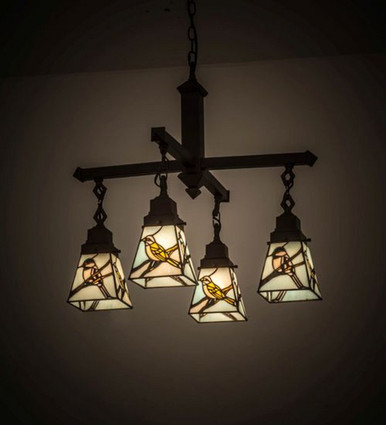 Backyard Friends 4 Light Medium Chandelier By Meyda Tiffany - 69276