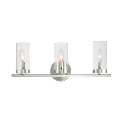 Sentinel 3 Light Candle Style Vanity Light by Maxim - 25257CLSN