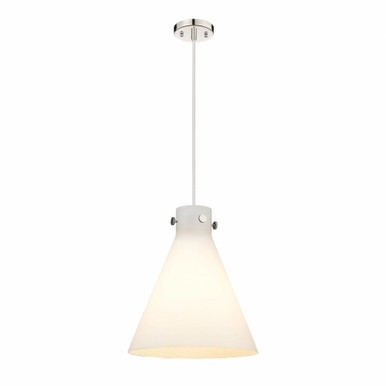 Newton Cone 1 Light Industrial Medium Pendant 14 Inch Wide by Innovations - 410-1PM-G411-14