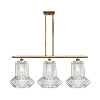 Springwater 3 Light Stem Hung Island 15.5 and 38.5 Inch Wide by Innovations - 516-3I-BB-G212
