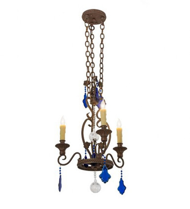 Peak 3 Light Chandelier 25.5 x 18 Inches Wide by Meyda Tiffany - 157205