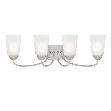 Malone 4 Light Vanity Light by Designers Fountain - D267M-4B-BN