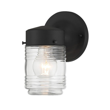 Bravyn 1 Light Outdoor Wall Mount 7.5 Inch and 4.5 Inch Wide by Millennium - 95101-PBK