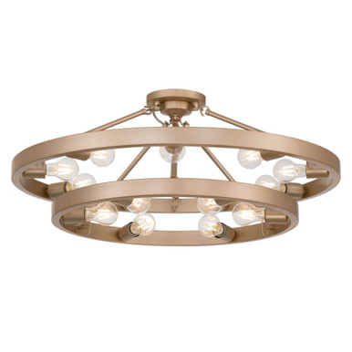 Castile 15 Light Semi Flush Mount 13 Inch Tall and 32 Inch Wide by Golden - 1019-96SF FRG