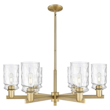 Candor 6 Light Stem Hung Chandelier 12 Inch X 34.5 Inch by Innovations - 716-6CR-BB-G352