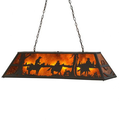 Personalized Rockin' C Ranch 9 Light Oblong Pendant 18 x 17 In by Meyda - 147948