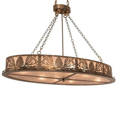 Mountain Pine 8 Light Inverted Pendant 40 x 24 Inches by Meyda Tiffany - 19343