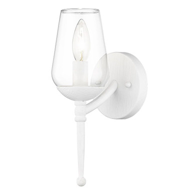 Regent 1 Light Candle Style Wall Sconce by Golden - 1210-1W TWP