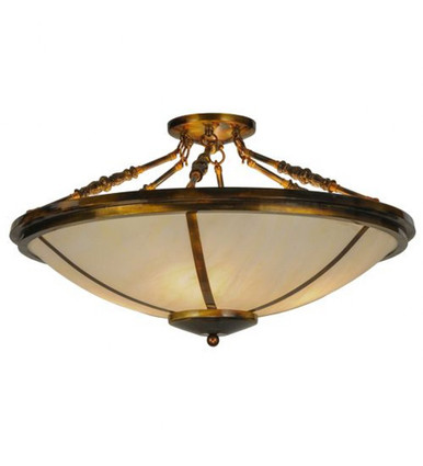 Commerce 4 Light Semi Flush Mount 17.5 x 31 Inches by Meyda Tiffany - 148570
