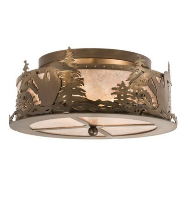 Loon 2 Light Flush Mount 8 x 16 In by Meyda Tiffany - 24469