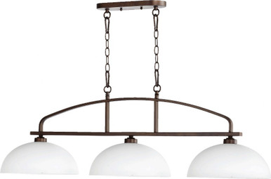 Reyes 3 Light Medium Linear Island Pendant by Quorum - 6660-3