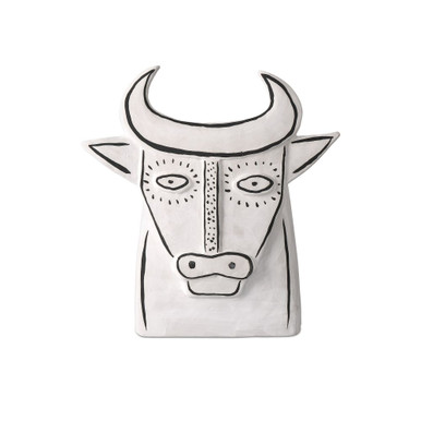 Thomas the Bull 12.5 Inch Sculpture In Contemporary by Currey Company - 1200-0792
