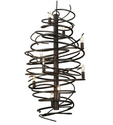 Cyclone 9 Light Chandelier 42 x 20.5 Inches Wide by Meyda Tiffany - 137641