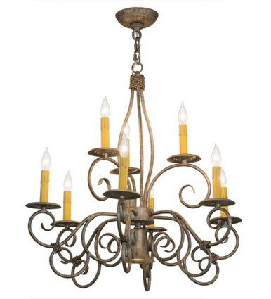 Grace 1 Light Chandelier 30 Inches Tall and 26 Inches Wide by Meyda Tiffany - 165963