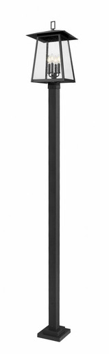 Rainer 4 Light Outdoor Post Mount 116.75 x 13.5 Inches by Z-Lite - 5015PHBS-536P-BK