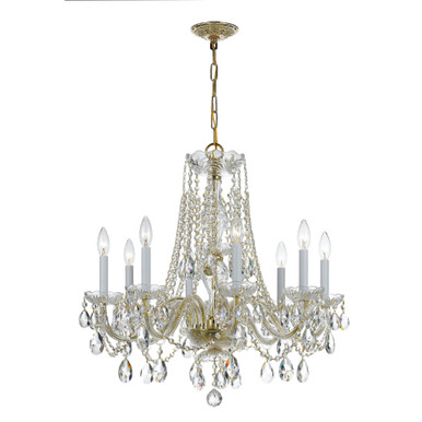 Traditional Crystal 8 Light Medium Chandelier by Crystorama - 1138