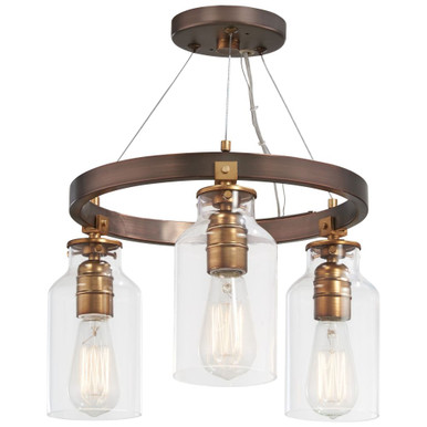 Morrow 3 Light 16 Inch Wide Semi Flush Mount by Minka Lavery - 4553-588