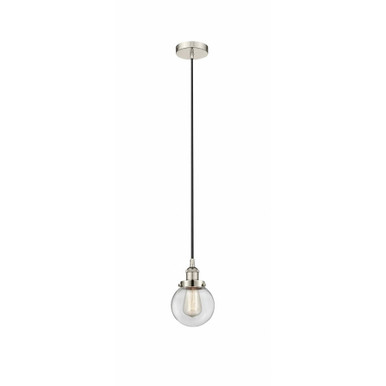Beacon 1 Light Mini Pendant 6 Inch Wide by Innovations - 616-1PH-G20-6