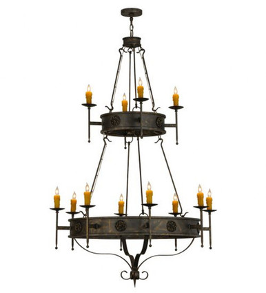Lorenzo 12 Light 2 Tier Chandelier 79 x 48 Inches Wide by Meyda Tiffany - 145936