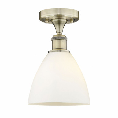 Bristol 1 Light Glass Semi Flush Mount 11.5 X 7.5 Inch Wide by Innovations - 616-1F-AB-GBD-751