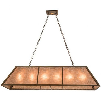 Tri Panel 6 Light Oblong Pendant 22.5 x 17 Inches by Meyda Tiffany - 106959