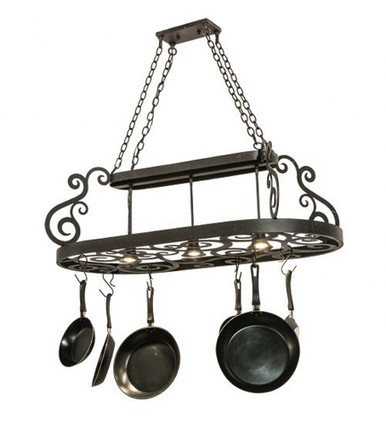 Neo 3 Light Pot Rack 25 Inches Tall and 25 Inches Wide by Meyda Tiffany - 180668