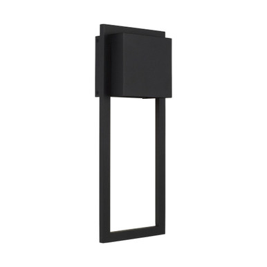 Nate 1 Light Outdoor Wall Lantern 20 Inch Tall and 8 Inch Wide by Capital - 956012BK-GL