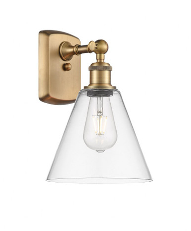Berkshire Glass 1 Light Wall Sconce 11 Inch and 8 Inch Wide by Innovations - 516-1W-BB-GBC-82