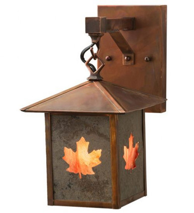 Seneca Maple Leaf 1 Light Hanging Wall Sconce 12 x 7 Inch by Meyda Tiffany - 162730
