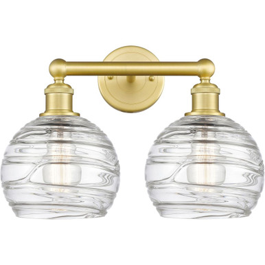 Athens Deco Swirl 2 Light Bath Vanity 12.13 X 17 Inch Wide by Innovations - 616-2W-G1213-8