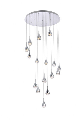 Amherst 16 LED Light Oversized Round Chandelier by Elegant - 3816D36