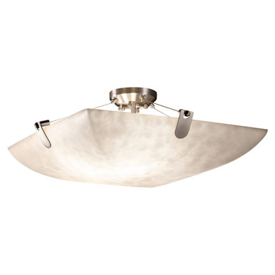 Clouds U-Clips 6 Light Square Bowl Semi Flush Mount by Justice Design - CLD-9612-25