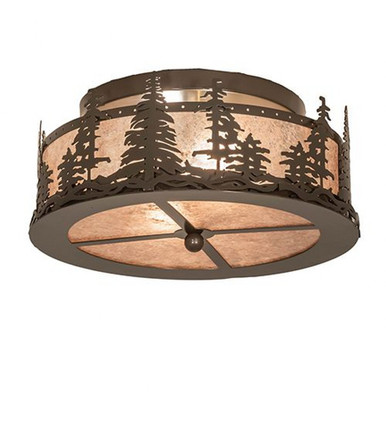 Tall Pines 2 Light Flush Mount 6.5 x 16 In by Meyda Tiffany - 245545