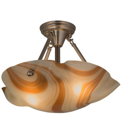 Metro Fusion 2 Light Semi Flush Mount 12 x 17.5 Inches by Meyda Tiffany - 163440