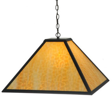Gustav Mission 1 Light Square Pendant 18 x 34 Inches by Meyda Tiffany - 111039