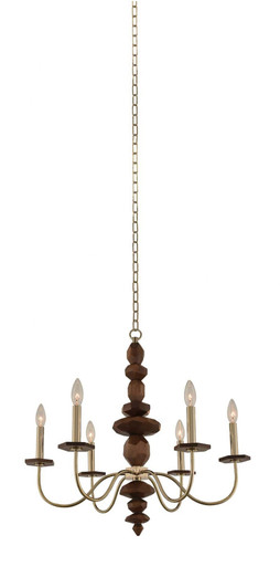 Lassen 6 Light Medium Chandelier by Kalco - 304950CG