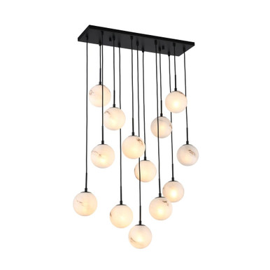 Nightfall 13 Light Pendant 10.6 Inch Tall and 34.6 Inch Wide by Artcraft - AC12283BK