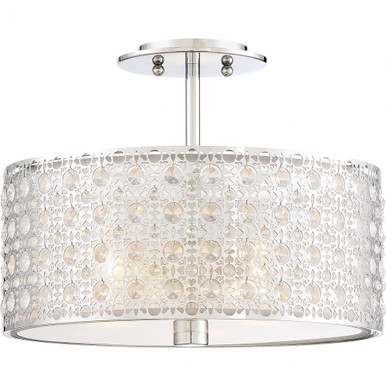 Verity 3 Light 15 Inch Wide Semi Flush Mount by Quoizel - PCVY1714C