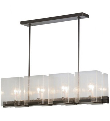 Ice Cube 8 Light Oblong Chandelier 30 x 9.5 Inches Wide by Meyda Tiffany - 151139